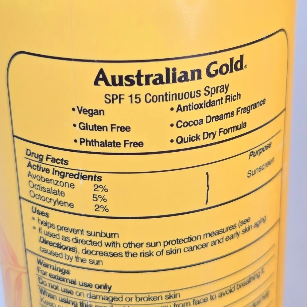 Australian Gold SPF 15 Ultimate Hydration Continuous Spray Sunscreen‎ 6oz 3 Pack